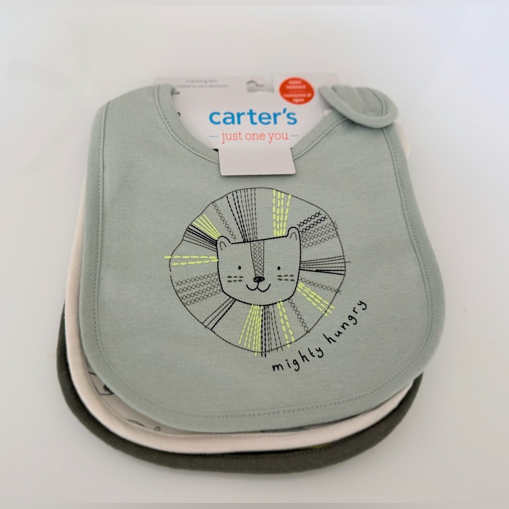 Carter's Just One You 3 Teething Bibs.